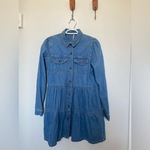 Free People Denim Teared Dress